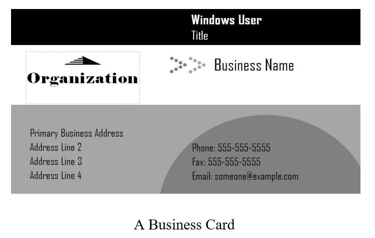 Sample Business Card