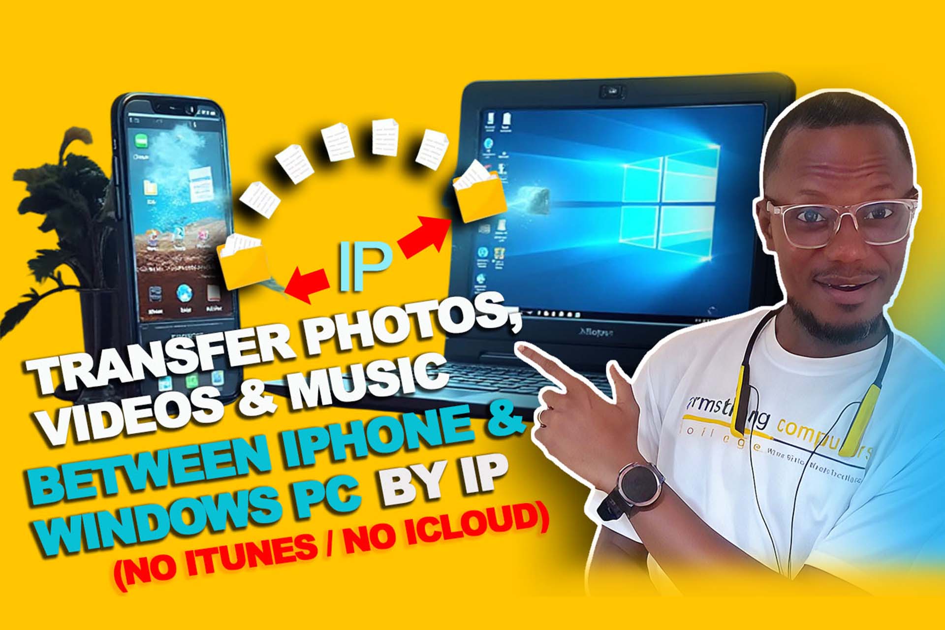 How to Transfer Files from iPhone Hotspot to Windows Laptop with IP Address