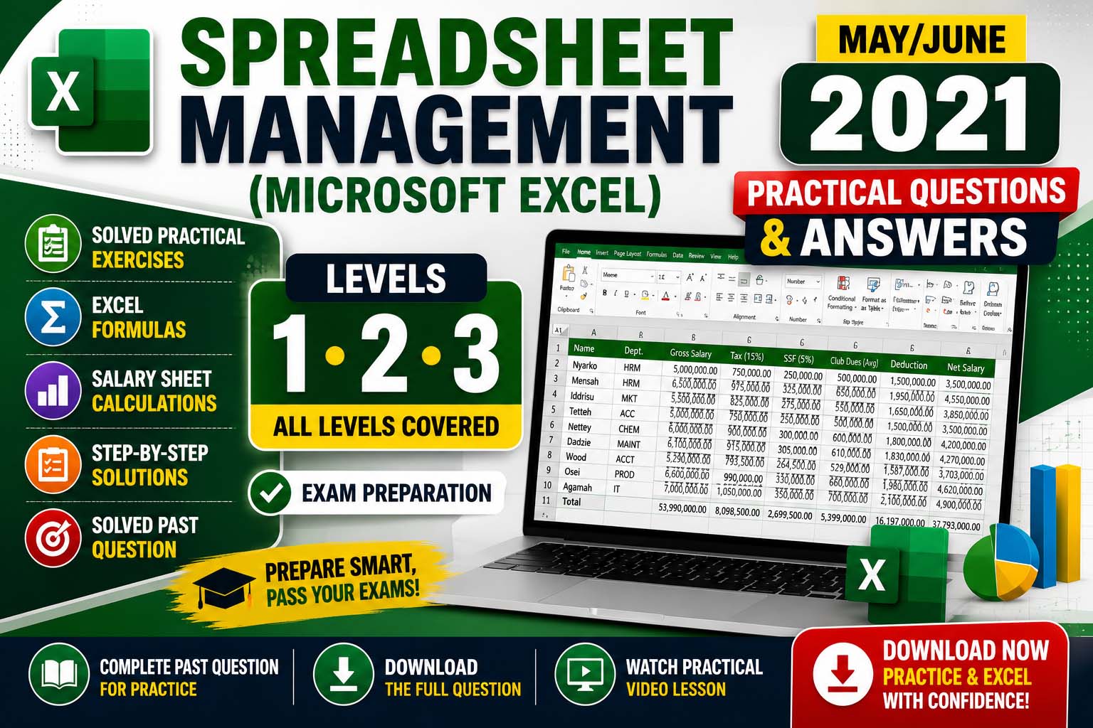 Spreadsheet Management Past Questions